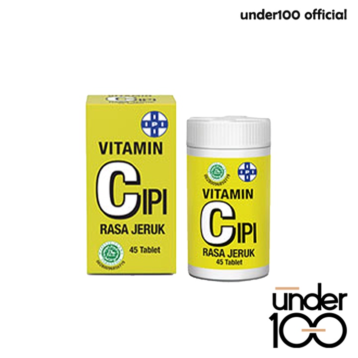 Under100 Vitamin C Ipi Isi 45 Tablet Cipi 75 Tablet Ipi A B1 B12 B Complex Komplek Bpom Halal Shopee Indonesia
