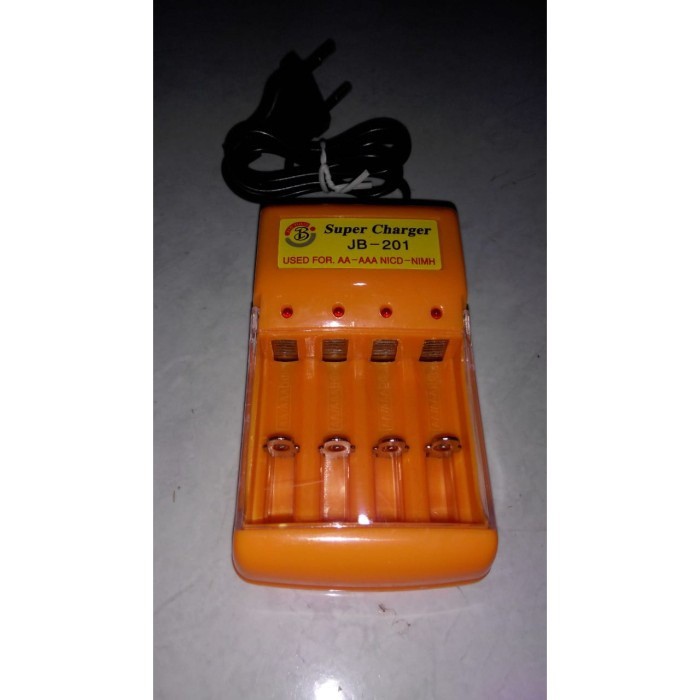 Charger Murah Meriah 4 Baterai AA / AAA + Lamp JIABAO JB-201