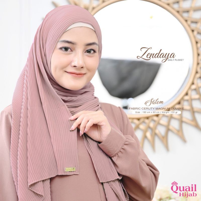 ZENDAYA PASHMINA PLISKET ORI BY QUAIL HIJAB