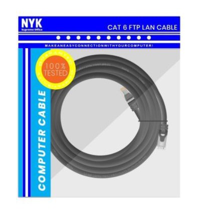 Cable lan nyk cat 6a Ftp 25 meter gigabit ethernet outdoor - Kabel internet rj45 cat 6a 6 25m