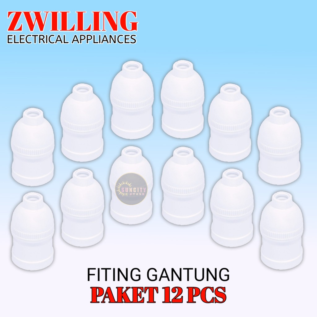 Paket 12 Pcs Zwilling Fiting Gantung - Hitam &amp; Putih