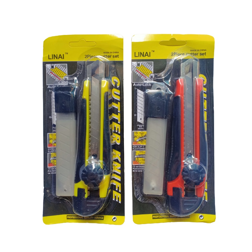 

[SET] PISAU CUTTER KATER KARTER SILET UKURAN BESAR GAGANG KARET + REFILL MATA PISAU CUTTER KATER KARTER SILET SET UNTUK MEMOTONG POTONG KERTAS SERBAGUNA