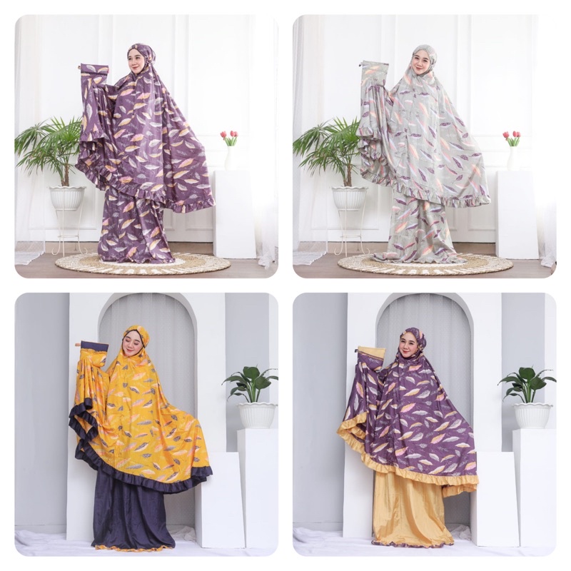 mukena parasut premium mukena parasut motif Rumaisha