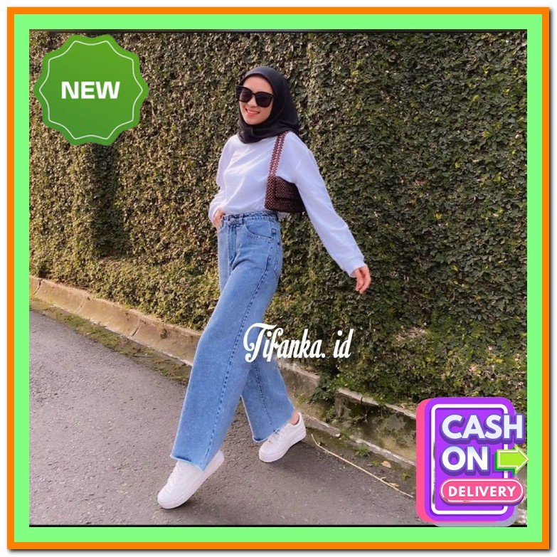 Celana Kulot Jeans Celana Kulot Hitam Stune Celana Kulot Viral Kulot Jeans Wanita Import Kekinian Ce