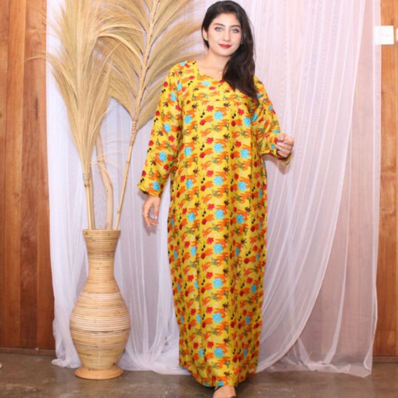 Promo Gamis Cantik Motif Bunga Daster Panjang Bali
