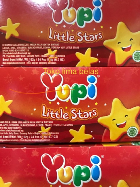 Yupi Little  Star Stars 1 box isi 24 Pcs