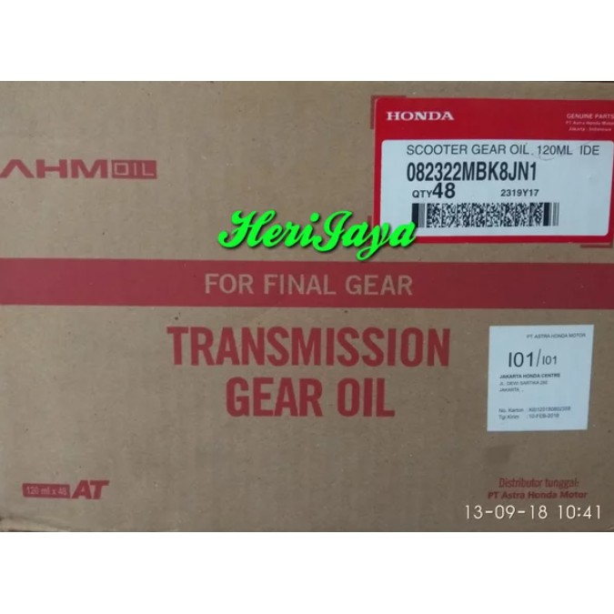 Oli Gear Honda. Oli Gardan Honda. Oli Gardan motor Matic Honda.