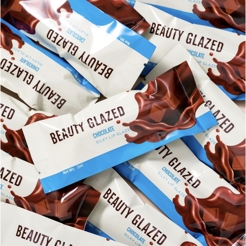 Beauty Glazed White Chocolate Silky Lip Glaze Lipstick Matte Lip Smooth Gloss Longlasting Waterproof Lipstik Coklat Original BG002