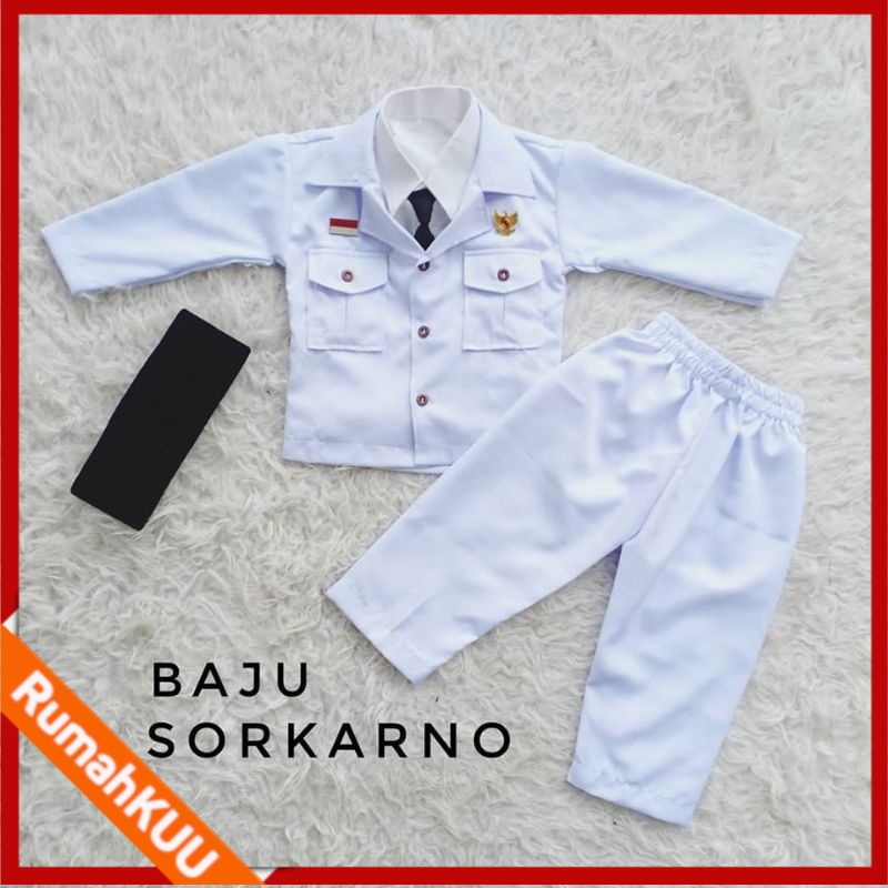 Kostum Baju Seragam PEJUANG PRESIDEN SOEKARNO Anak Bayi Newborn Photoshoot Laki Laki Cowok KARNAVAL