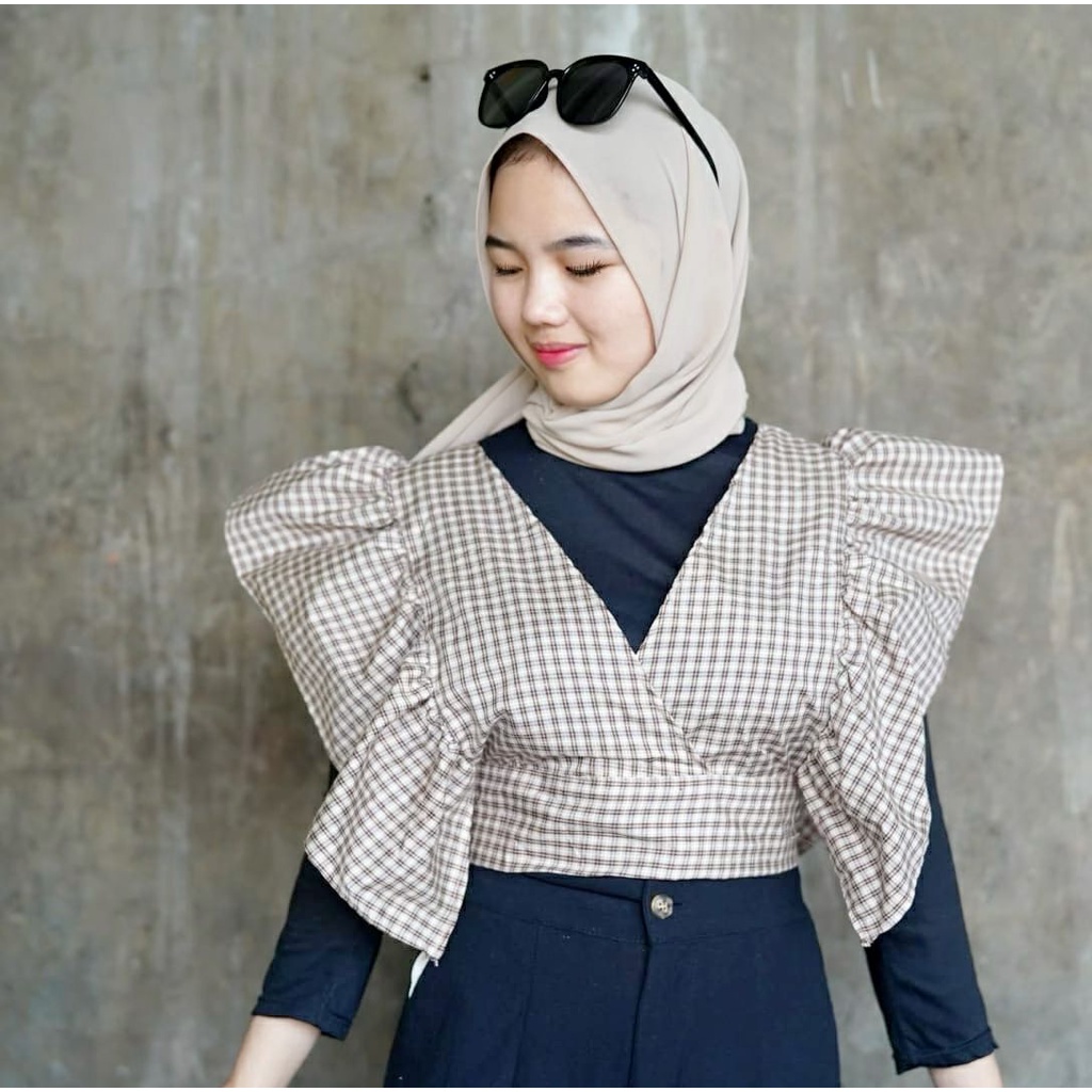 BEFAST - ZFS OOTD Outer RIKANE / DARARI KOREAN CUTE TOP / Cardi Outer / Pakaian Outer Perempuan / Outer Keluaran Terbaru 2022 / Cardi Motif Kotak-Kotak / OOTD Kekiniaan Remaja Wanita / Trendy