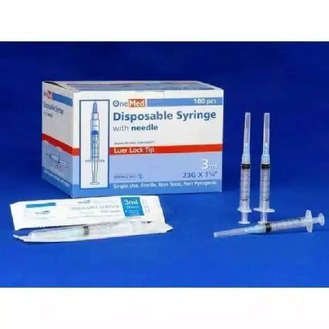 Disposable Syringe 3cc/ml isi 100 Plus Needle