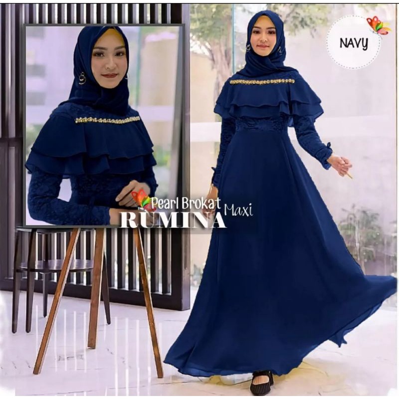 GAMIS BARUKAT RUMINAH / UKURAN M~L~XL / GAMIS WANITA KONDANGAN / GAMIS PESTA / LONG DRESS / MUSLIM