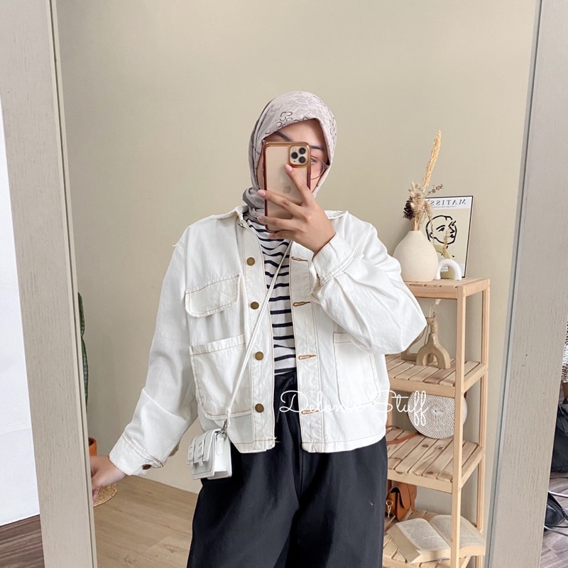 Vexy monochrome jeans jacket