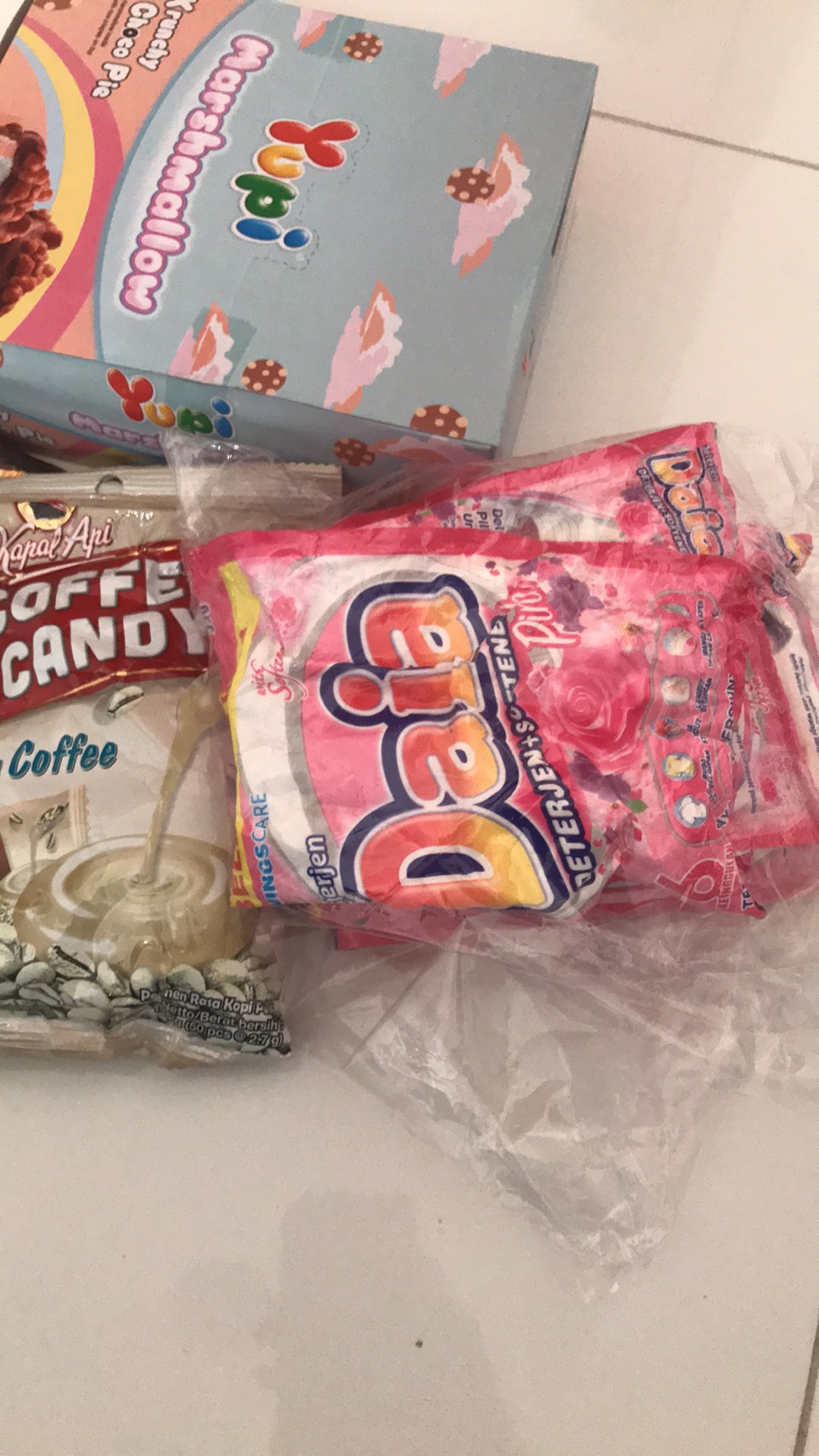 Detergen Daia 1 Renceng 6 Sachet Bungkus Pcs Bks Putih Pink Merah 57gr