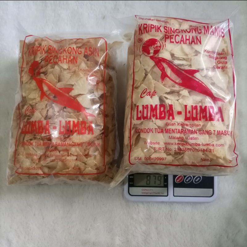 

kripik singkong lumba-lumba PECAHAN 850-900 gram