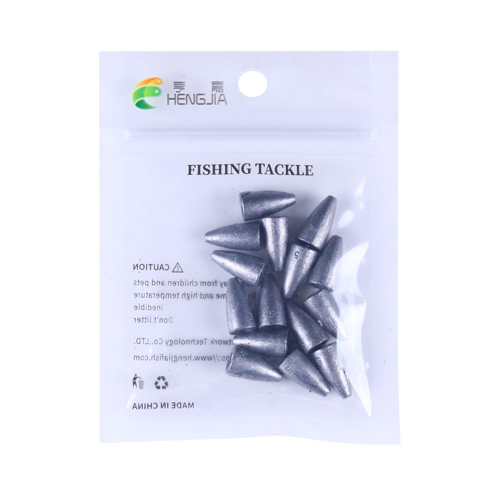 Hengjia Memimpin Memancing Pemberat Pemberat Memancing Peluru Berbentuk Casting Sinker Berat 1.75G 3.5G 5G 7G 10G 14G 21G