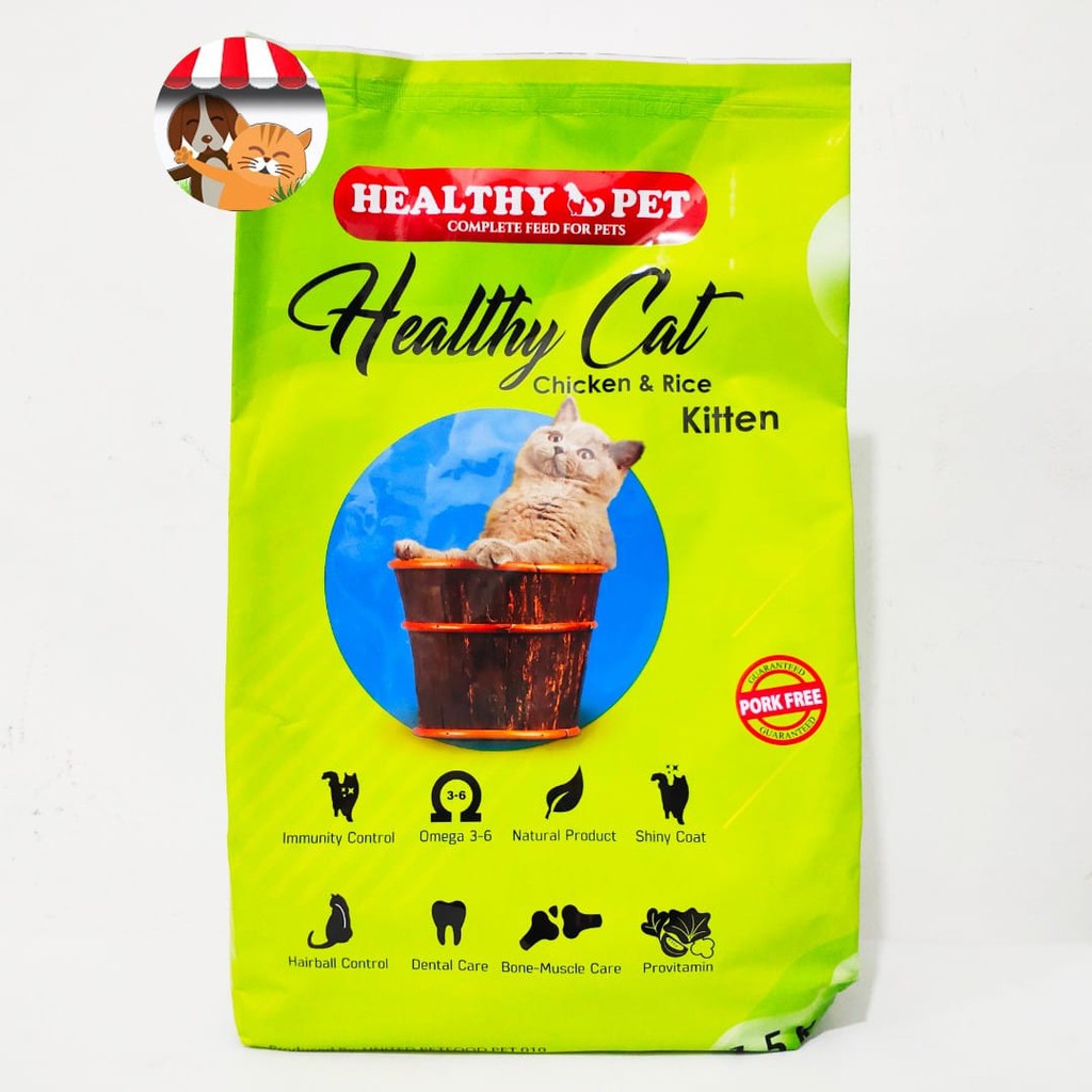 Makanan kucing Premium Healthy Pet Chicken &amp; Rice Kitten - Healthy Cat