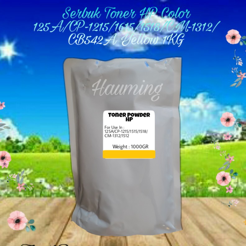 Serbuk Toner HP 125A CP1215 CP1515 CP1518 CM1312 CM1512 CP 1215 1515 1518 CB542A Yellow 1kg