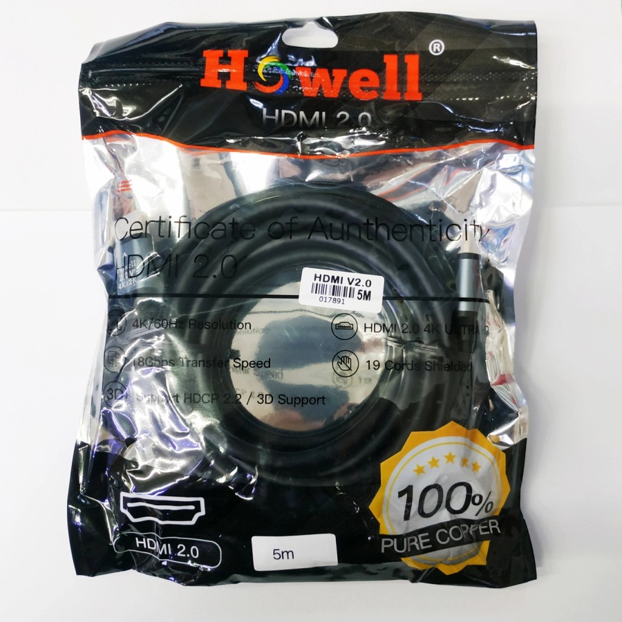 Howell Kabel HDMI Versi 2.0 5M