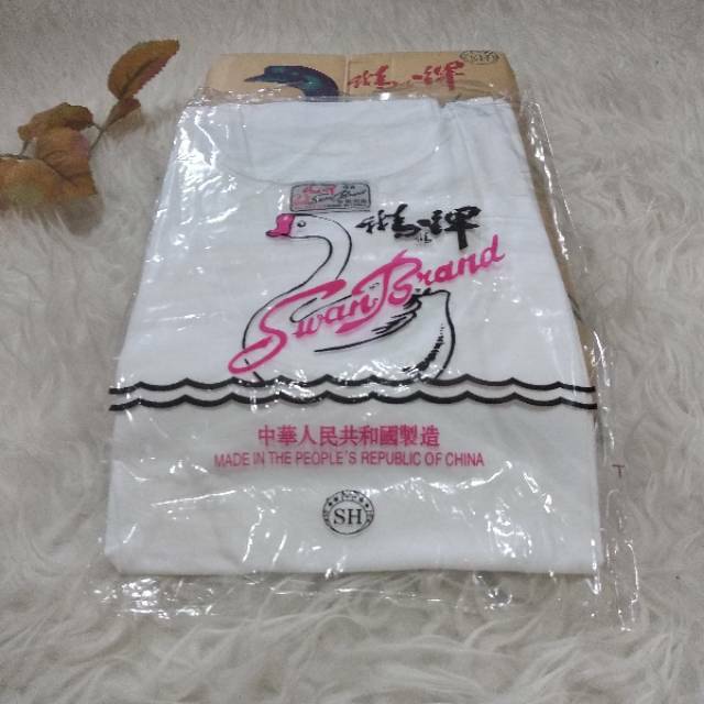kaos  Singlet pria  swan ada tulisan SH bahan catton