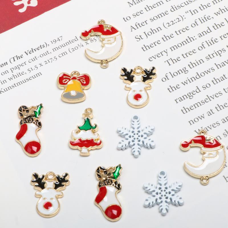 [ 51 Pcs  Mixed Styles  Chirstmas  Xmas Alloy Metal  DIY Charms Pendants  DIY Making Accessories ]