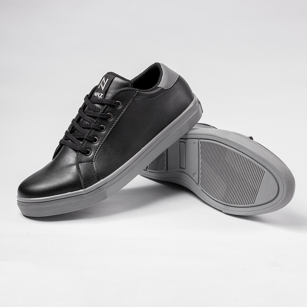 GEVA BLACK GREY |ManNeedMe x NAZ| Sepatu Sneakers Pria Casual Sneaker Cowok Shoes ORIGINAL