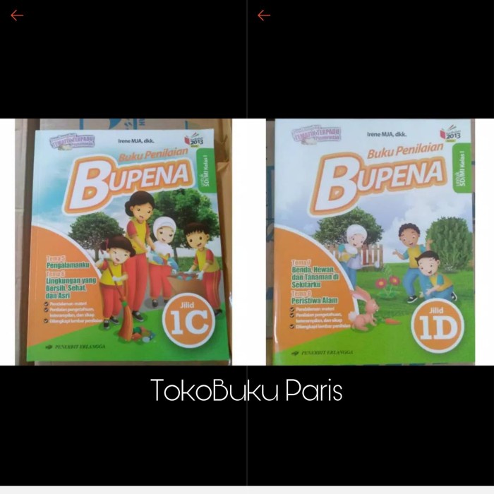 

❤BISA COD❤ Bupena sd kelas 1C & 1D K13 erlangga