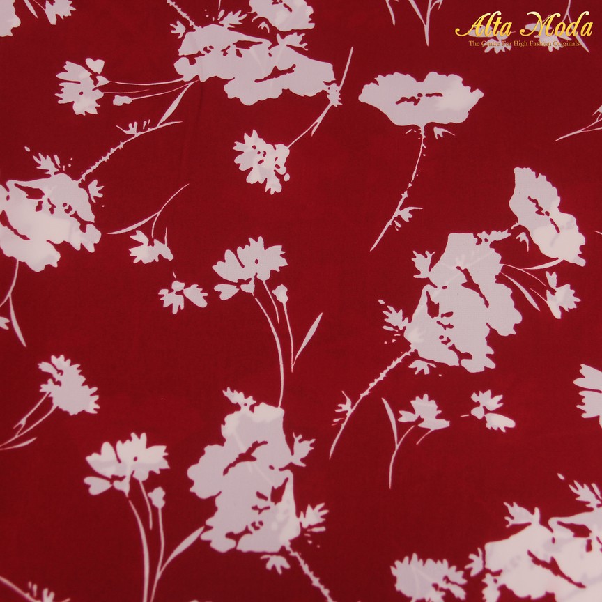 

Alta Moda Heavy Cady Stretch Zara Merah Motif Bunga Putih (1M)