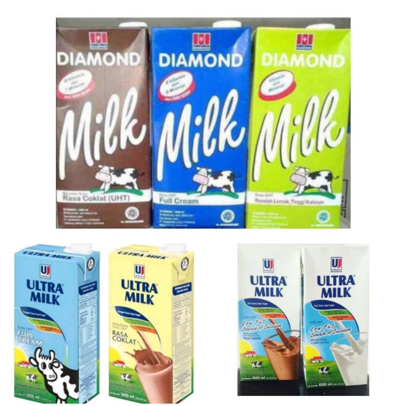 

Susu Diamond Milk UHT 1 Liter / Susu Ultra 1lt BABY MPASI