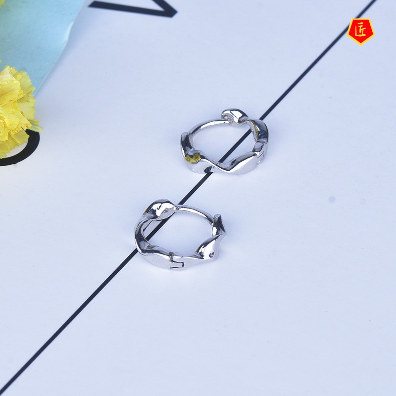 [Ready Stock]Simple Personality Mobius Strip S925 Silver Earrings