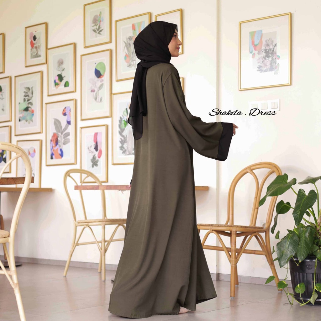 Maryam abaya | Gamis abaya hitam turqey pakaian muslimah kekinian | long dress