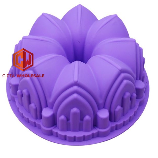 Loyang silicone Cetakan Silikon Puding Jelly Kue Cake 3D Rumah Kastil