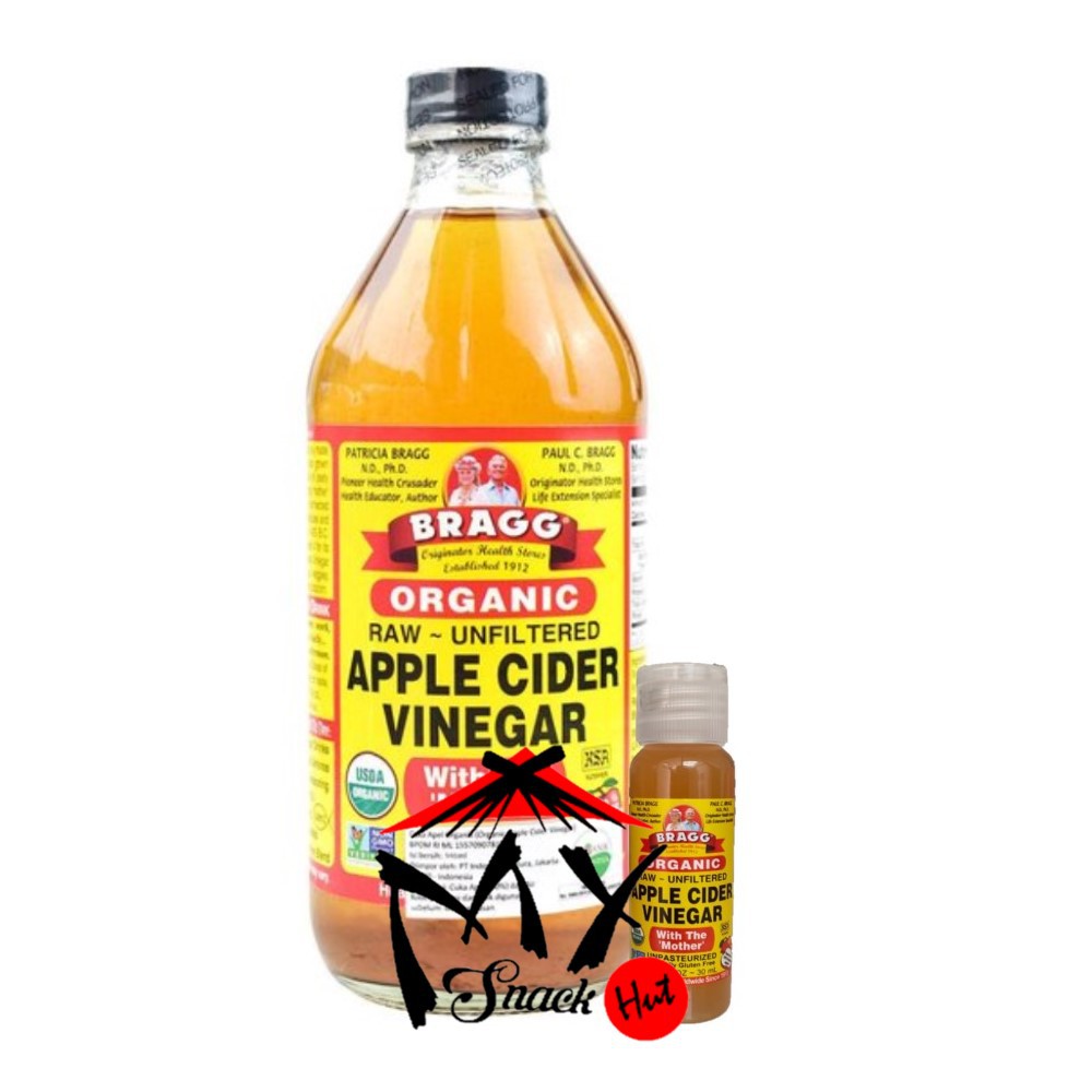 APPLE CIDER ORGANIC 50ML - BRAGG BRAG CUKA SARI APEL VINEGAR ORGANIK PURE MURNI ASLI HALAL