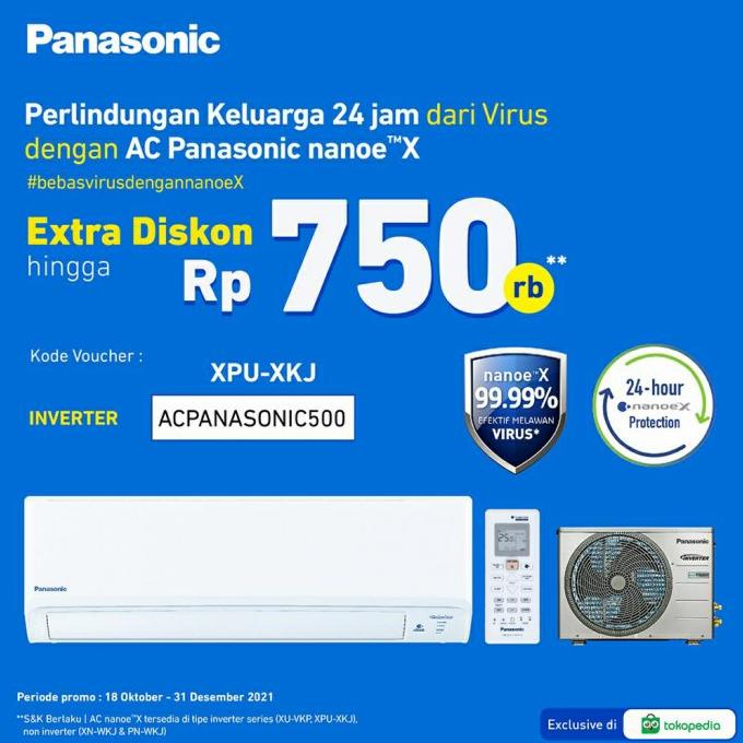 AC Panasonic Inverter Nanoe R32 2 PK CS-XPU18XKJ / XPU18XKJ