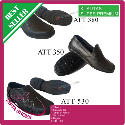 ATT Sepatu Pantovel Pria Karet anti air anti slip - keren Sepatu Pria - Hitam, 40