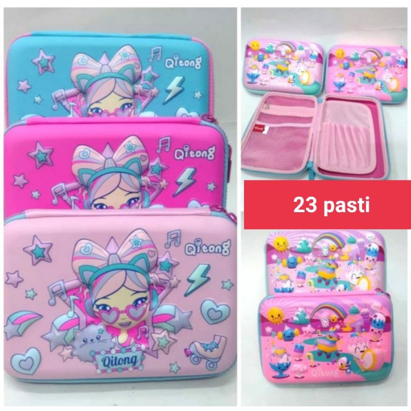 

smiggle pensil case /hard top case cute girl