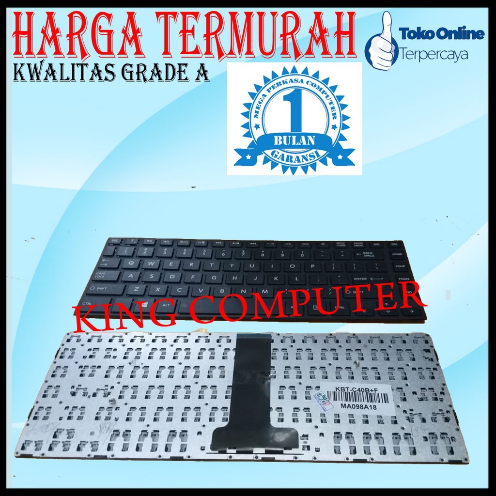 KEYBOARD TOSHIBA C40B BLACK FRAME