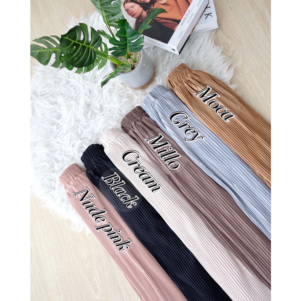 Bimbi Skirt / Rok Panjang Wanita Remaja Dewasa Terlaris Kekinian / Rok Plisket Panjang Premium Dewas