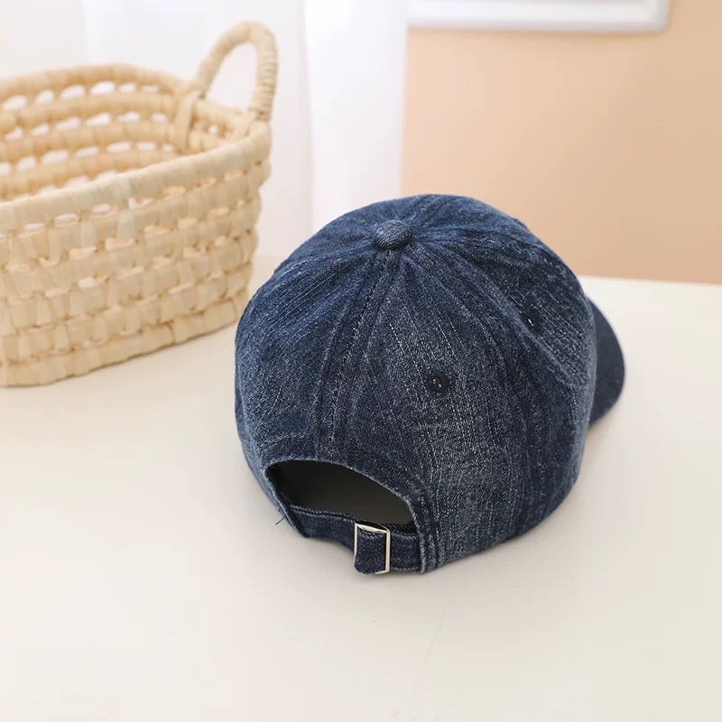 3-8 tahun Topi Baseball Anak Import Unisex Anak Laki Laki Perempuan Model Jeans Denim Garis Healthy Safety Fashion