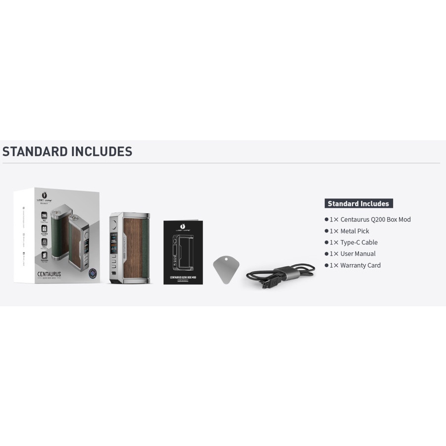 Authentic Lost Vape Centaurus Quest Q200 200W Box Mod