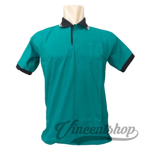 Kaos Polo Shirt Polos Carded Kombinasi dengan SAKU / Kantong