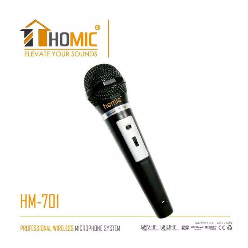 MIKROPON / MICROPHONE VOCAL KABEL  HOMIC HM-701 - VOLUME CONTROL