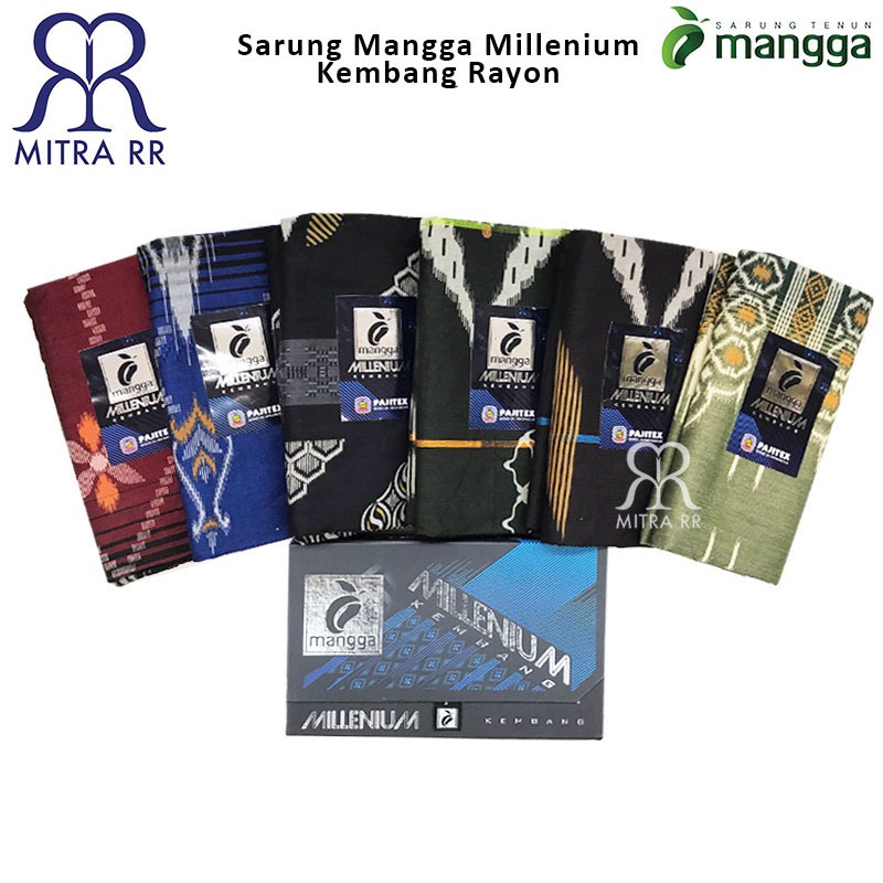 Sarung Mangga Millenium New Kembang Rayon Sarung Tenun Dewasa