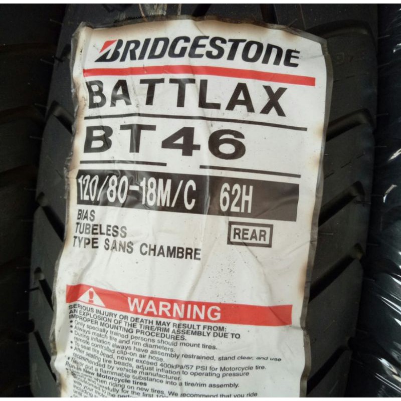 BAN LUAR BATTLAX BRIDGESTONE BT 46 UK 120/80-18