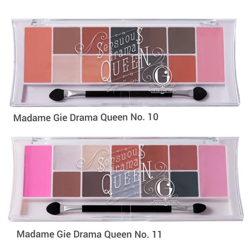 MADAME GIE - EYESHADOW SENSUOUS DRAMA QUEEN - EYESHADOW 12 WARNA .