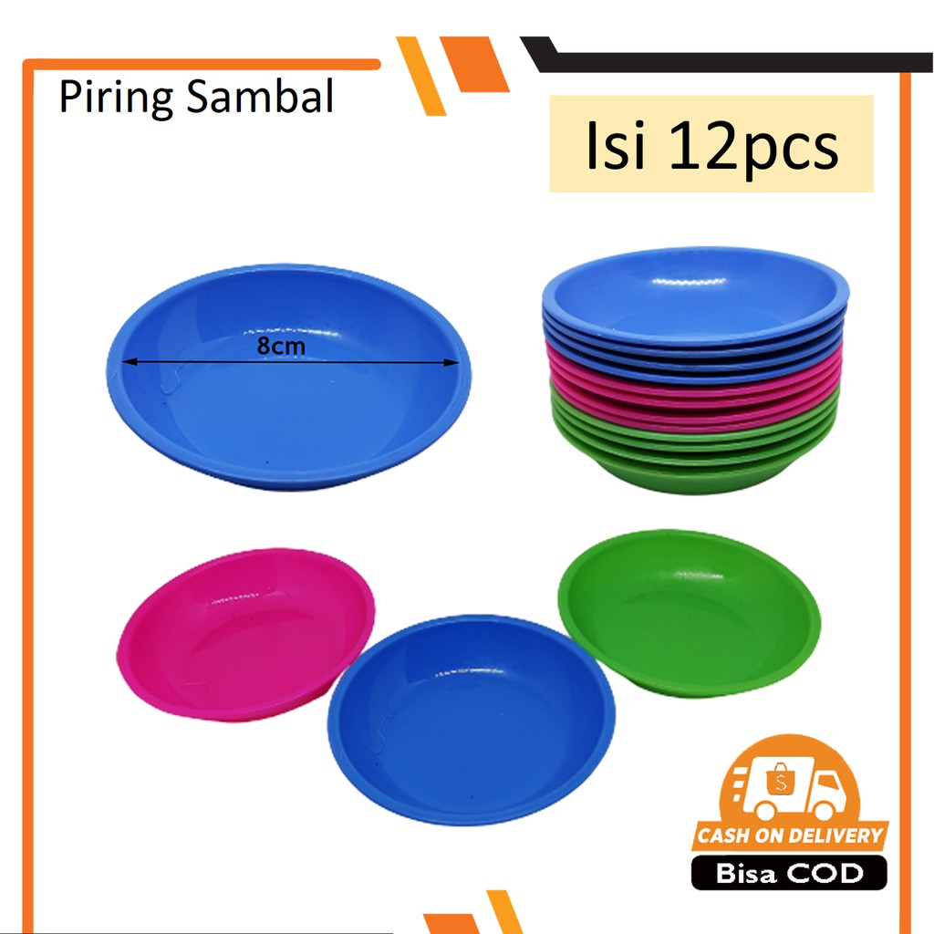 Piring Sambal Plastik Set Murah isi 12pcs / Wadah Sambal plastik