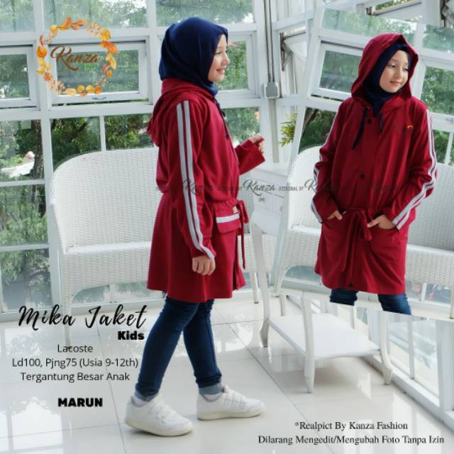 Mika Jaket Kids Original Kanza / Ori By Kanza Material Lacoste Premium