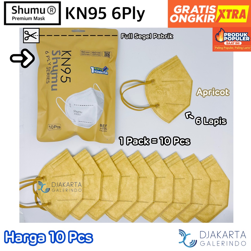 Masker KN95 6Ply Shumu Sachet / Pack isi 10 Pcs