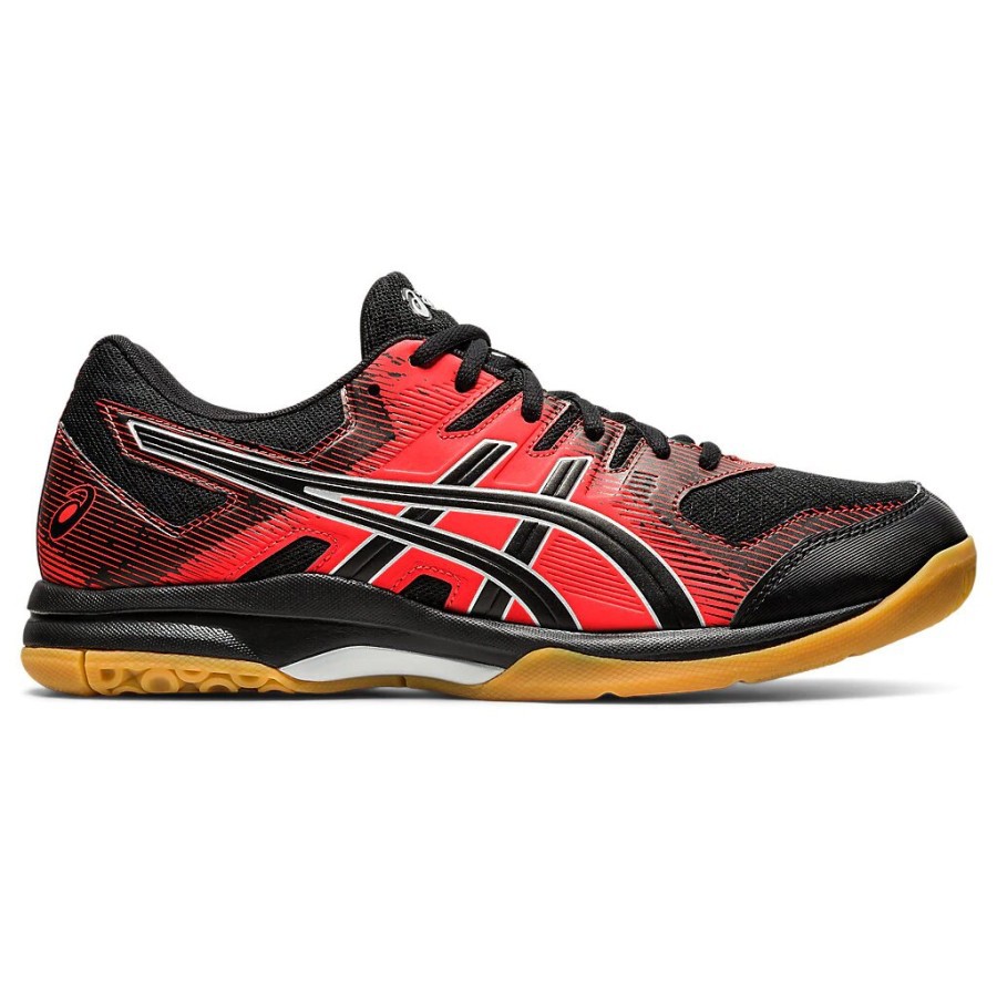 Sepatu Tenis Badminton Vol Asics Gel Rocket 9 Red Fiery Limited Original