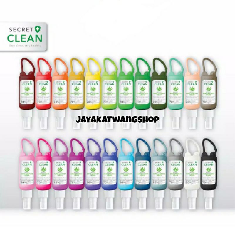 SECRET CLEAN Hand Sanitizer LIQUID 60 ml + Silicone Case